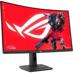 ASUS ROG Strix XG32WCMS, Gaming-Monitor (80 Cm (32 Zoll), Schwarz, WQHD, VA, USB-C, Curved, 280Hz Panel)