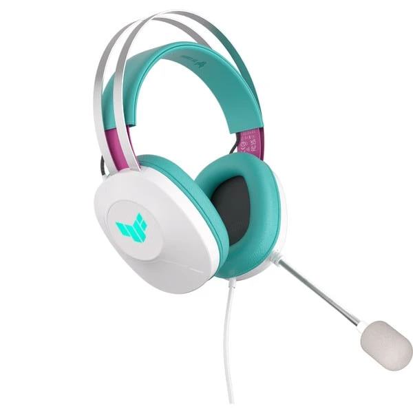 ASUS TUF Gaming H1 Gen II Hatsune Miku Edition, Gaming-Headset (weiß/türkis, Kabelgebunden)