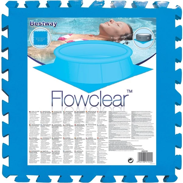Bestway Bodenschutzfliesen-Set, 8 Stk, 50cm X 50cm, Schutzfolie 1 Bestway Bodenschutzfliesen-Set, 8 Stk, 50cm X 50cm, Schutzfolie