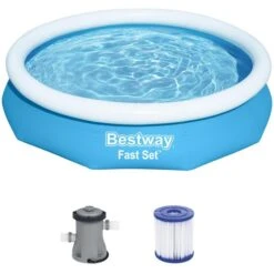Bestway Fast Set Aufstellpool-Set, Ø 305cm X 66cm, Schwimmbad