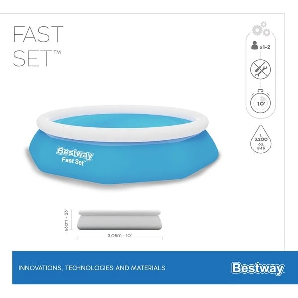 Bestway Fast Set Aufstellpool-Set, Ø 305cm X 66cm, Schwimmbad 9 Bestway Fast Set Aufstellpool-Set, Ø 305cm X 66cm, Schwimmbad – Bild 9