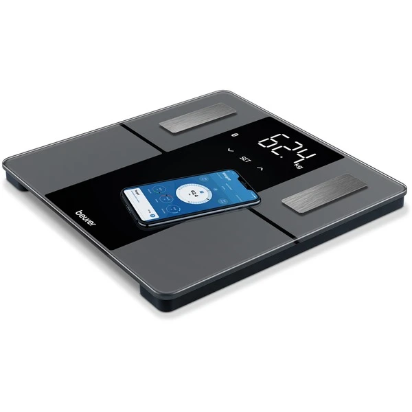 Beurer Diagnosewaage BF 500 Super Black Edition (grau/schwarz, Bluetooth) 4 Beurer Diagnosewaage BF 500 Super Black Edition (grau/schwarz, Bluetooth) – Bild 4