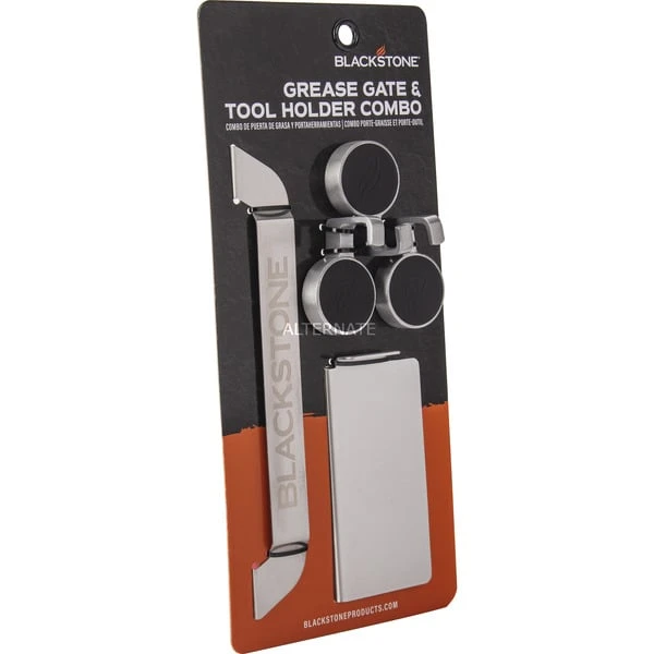 Blackstone Fettablauf-Klappe Und Zubehörhalter-Set, Grillbesteck (edelstahl/schwarz, 5-teilig) 1 Blackstone Fettablauf-Klappe Und Zubehörhalter-Set, Grillbesteck (edelstahl/schwarz, 5-teilig)