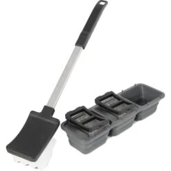 Broil King Eis-Reinigungsbürste, Grill-Reinigungsbürste (schwarz/edelstahl, Mit 3 Eishaltern)