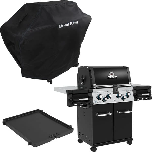 Broil King Gasgrill Regal 490 - BUNDLE (schwarz/edelstahl, Mit Seiten- Und Heckbrenner, Inkl. Gussplatte Und Schutzhülle) 1 Broil King Gasgrill Regal 490 - BUNDLE (schwarz/edelstahl, Mit Seiten- Und Heckbrenner, Inkl. Gussplatte Und Schutzhülle)