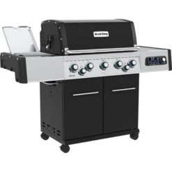 Broil King Gasgrill Regal Q 590 IR (schwarz/edelstahl, Mit Infrarot-Seitenbrenner Und Heckbrenner, IQue Smart Steuerung)