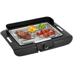 Clatronic Barbeque-Tischgrill BQ 3507, Elektrogrill (schwarz, 2.000 Watt)