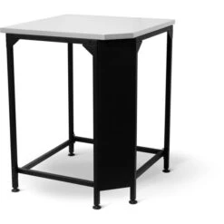 Cozze Ecktisch 90531 Für Outdoorküche, Verbinder, Schrank (schwarz/edelstahl, 90cm Breit)