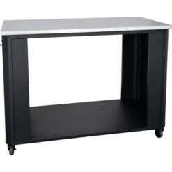 Cozze Outdoorküche 115, Offen, Mit Edelstahl-Tischplatte, Schrank (schwarz/edelstahl, 119cm Breit)