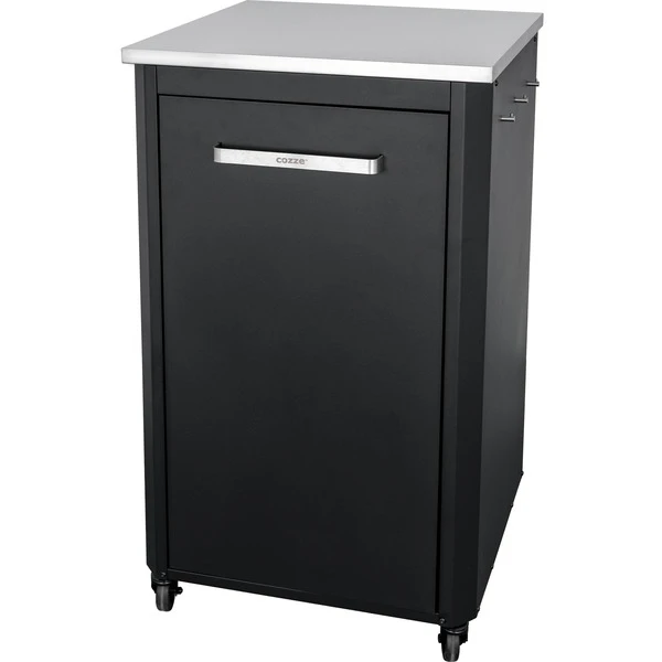 Cozze Outdoorküche 60, Eine Tür, Mit Edelstahl-Tischplatte, Schrank (schwarz/edelstahl, 64cm Breit) – Bild 4