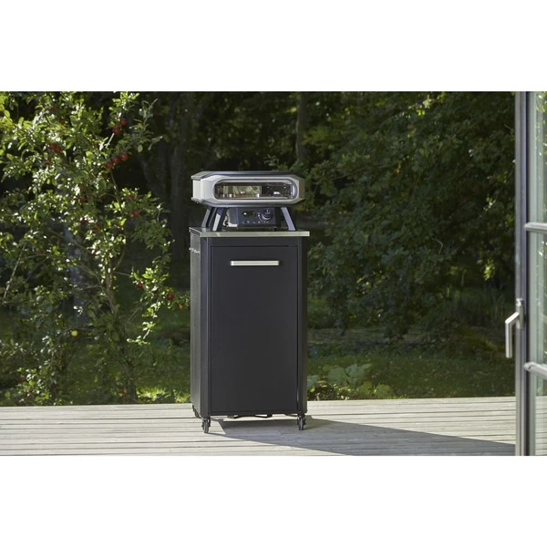 Cozze Outdoorküche 60, Eine Tür, Mit Edelstahl-Tischplatte, Schrank (schwarz/edelstahl, 64cm Breit) – Bild 5