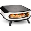 Cozze Pizzaofen 17", Mit Rotierendem Pizzastein (schwarz/grau, Für Pizzen Bis Ca. Ø 42,5cm, Mit Thermometer)