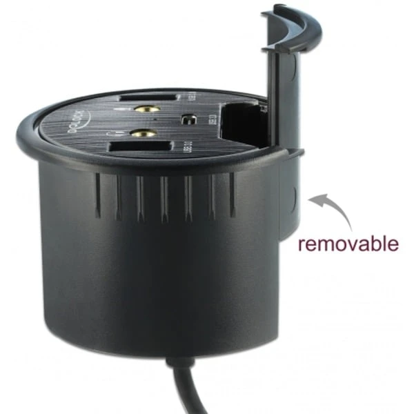 DeLOCK 3 Port Tisch-Hub 1x Typ-C - 2x Typ-A + HD-Audio, USB-Hub – Bild 3