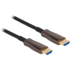 DeLOCK Aktives Optisches HDMI Kabel 8k 60Hz (schwarz, 30 Meter, Mit Metallarmierung)