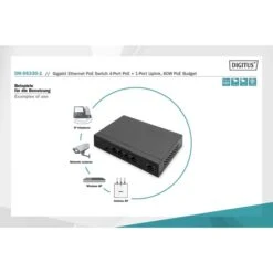 Digitus 4+1-Port Gigabit PoE, Switch (schwarz) -ALTERNATE Digitus 4 1 Port Gigabit PoE Switch@@100156195 6