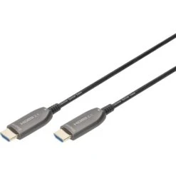 Digitus HDMI AOC Hybrid Glasfaserkabel, UHD 8K (schwarz, 15 Meter)