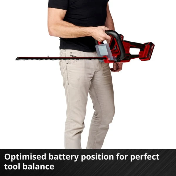 EINHELL Akku-Heckenschere GE-CH 36/61 Li-Solo, 36Volt (2x18V) (rot/schwarz, Ohne Akku Und Ladegerät) – Bild 7