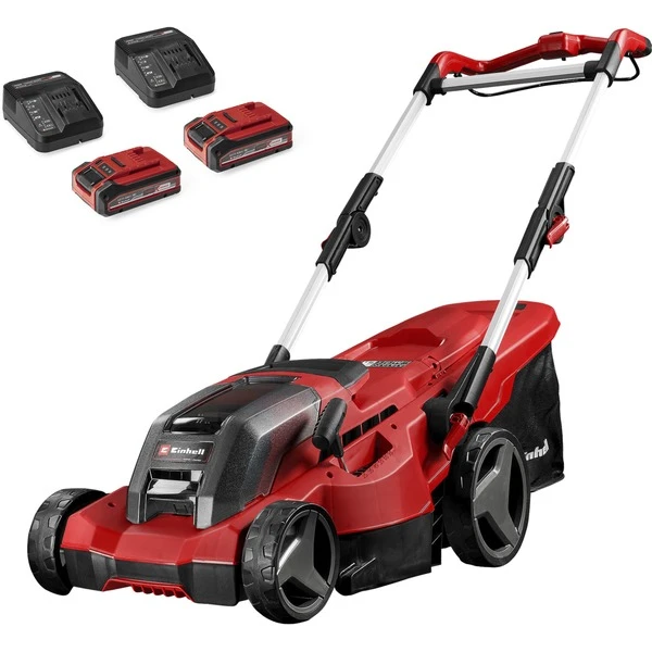 EINHELL Akku-Rasenmäher-Set GE-CM 36/37 Li, 36Volt (2x18V) (rot/schwarz, 2x Li-Ionen Plus Akku 4,0Ah) 1 EINHELL Akku-Rasenmäher-Set GE-CM 36/37 Li, 36Volt (2x18V) (rot/schwarz, 2x Li-Ionen Plus Akku 4,0Ah)