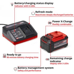 Einhell PXC-Starter-Kit 5,2Ah & 4A Fastcharger, Set -ALTERNATE Einhell PXC Starter Kit 5 2Ah 4A Fastcharger Set@@1814214 2