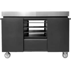 Everdure Pizza Station Black Finish, Schrank (schwarz/edelstahl, Outdoor-Schrank Für Pizzaofen)