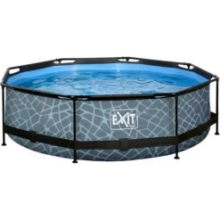 Exit Toys Stone Pool, Frame Pool Ø 300x76cm, Schwimmbad