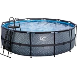 Exit Toys Stone Pool, Frame Pool Ø 427x122cm, Schwimmbad