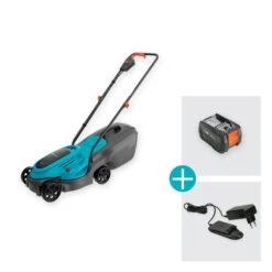 GARDENA Akku-Rasenmäher EasyMax 32/18V P4A, 18Volt (türkis/grau, Li-Ion Akku 4,0Ah, POWER FOR ALL ALLIANCE) -ALTERNATE GARDENA Akku Rasenm her EasyMax 32 18V P4A 18Volt@@100081879 33