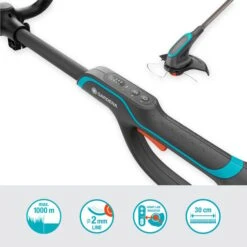 GARDENA Akku-Rasentrimmer PowerTrim 30/18V P4A (grau/türkis, Li-Ion Akku 4Ah, POWER FOR ALL ALLIANCE) -ALTERNATE GARDENA Akku Rasentrimmer PowerTrim 30 18V P4A@@100081838 34