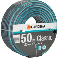 GARDENA Classic Schlauch 13mm (1/2") (grau/türkis, 50 Meter)