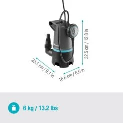 GARDENA Schmutzwasser-Tauchpumpe 20000 BASIC, Tauch- / Druckpumpe (grau/schwarz, 550 Watt) -ALTERNATE GARDENA Schmutzwasser Tauchpumpe 20000 BASIC Tauch Druckpumpe@@100081796 32