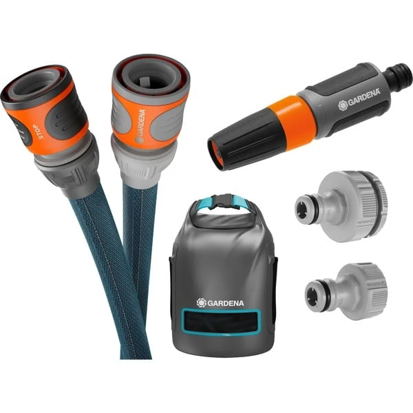 GARDENA Textilschlauch Liano Xtreme 1/2", 15 Meter Set (dunkelgrau/orange, Modell 2023, Inkl. Reinigungsspritze, 2 Hahnverbinder) 1 GARDENA Textilschlauch Liano Xtreme 1/2", 15 Meter Set (dunkelgrau/orange, Modell 2023, Inkl. Reinigungsspritze, 2 Hahnverbinder)