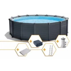 Intex Frame Pool Set Graphit Ø 478 X 124cm, Schwimmbad -ALTERNATE Intex Frame Pool Set Graphit 478 x 124cm Schwimmbad@@1851480 2