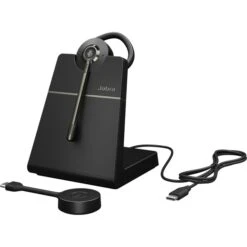 Jabra Engage 55 SE - USB-C MS Convertible, Headset (schwarz, Mono, USB-C, MS, Mit Ladestation)
