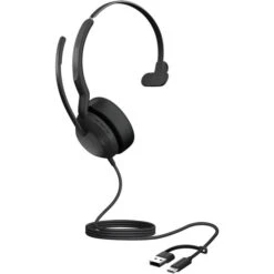 Jabra Evolve2 50, Headset (schwarz, UC, Bluetooth 5.2, USB-C Und USB-A, Mono) -ALTERNATE Jabra Evolve2 50 Headset@@100125665 2