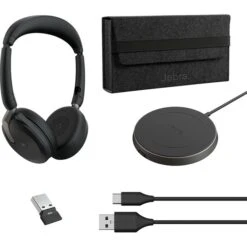 Jabra Evolve2 65 Flex Duo WLC, Mit Ladepad, Headset (schwarz, Stereo, Microsoft Teams, USB-A, Link380a) -ALTERNATE Jabra Evolve2 65 Flex Duo WLC mit Ladepad Headset@@1906939 5