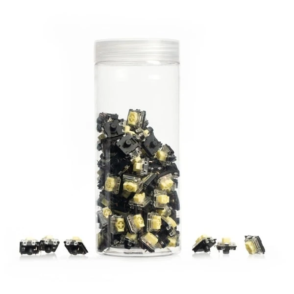 Keychron Gateron Low Profile 2.0 Mechanical Banana Switch-Set, Tastenschalter (gelb/transparent, 110 Stück)