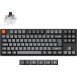 Keychron K8 Max, Gaming-Tastatur (schwarz/grau, DE-Layout, Keychron Super Brown, Aluminiumrahmen, RGB)