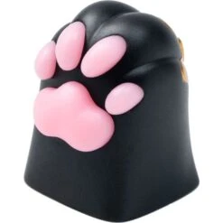 Keychron Kitty Paw Aluminum Alloy Artisan Keycap, Tastenkappe (schwarz/rosa)