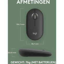 Logitech Pebble Mouse 2 M350s, Maus (graphit, Bluetooth, Für Windows/macOS/iPadOS/Android/ChromeOS/Linux) -ALTERNATE Logitech Pebble Mouse 2 M350s Maus@@100010645 37