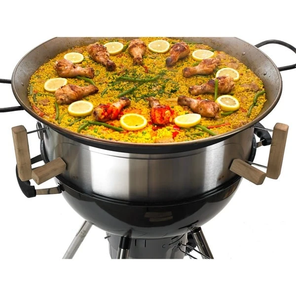 Moesta PAN'BBQ Set Für Smokin' PizzaRing, Für 47cm + 50cm Kugelgrill, Pfanne (silber) – Bild 9