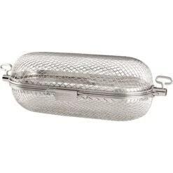 Napoleon Edelstahl Drehspieß-Grillkorb (silber, Rund)