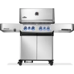 Napoleon Gasgrill Prestige 500 Edelstahl (silber, Mit SIZZLE ZONE Und Heckbrenner, Modell 2025)