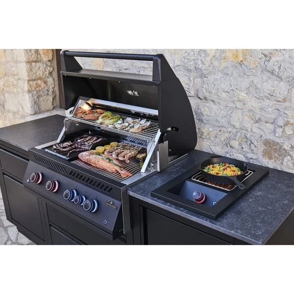 Napoleon Outdoor Küche Oasis Compact 105 BIG32-1, Gasgrill (schwarz (matt), Mit Heckbrenner, Inkl. Grillspieß) – Bild 4
