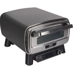 Ninja Artisan Outdoor-Elektro-Pizzaofen Und Heißluftfritteuse MO201EU (grau/edelstahl, 1.760 Watt, Für Pizzen Bis Ca. Ø 30cm)