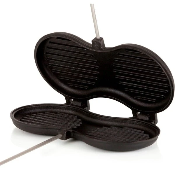 Petromax Burgereisen, Backform (schwarz/holz, Für 2 Burger) 3 Petromax Burgereisen, Backform (schwarz/holz, Für 2 Burger) – Bild 3