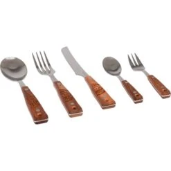 Petromax Camping Besteck, 5-teilig (Griffe Aus Walnussholz)