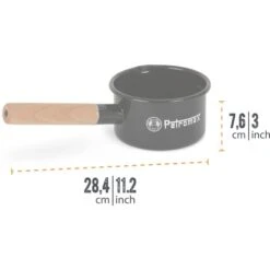 Petromax Emaille Stieltopf 0,5 Liter (schwarz, Mit Holzstiel) -ALTERNATE Petromax Emaille Stieltopf 0 5 Liter@@1825496 2