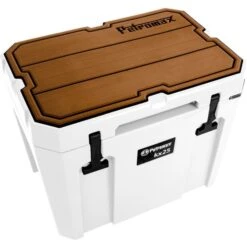 Petromax Haft-Auflage Für Petromax Kühlbox Kx25, Abdeckung (braun, Mit Linienstruktur Und Schriftzug)