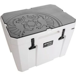 Petromax Haft-Auflage Für Petromax Kühlbox Kx50, Abdeckung (grau, Mit Drachenlogo)