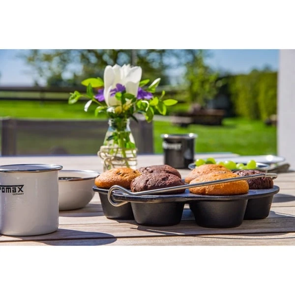 Petromax Muffinform Mf6, Backform (schwarz, Ø 23,8cm) 5 Petromax Muffinform Mf6, Backform (schwarz, Ø 23,8cm) – Bild 5